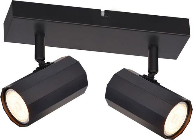 NETTLIFE Deckenstrahler aus Metall in Schwarz, verstellbar, Industrial Design für Wohnzimmer, Schlafzimmer oder Home Office - Bild 1