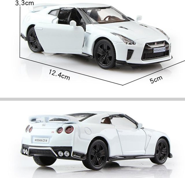 RMZ city Skyline JDM Nissan GTR R35 Supersportwagen, Spielzeugfahrzeug, 1:36, schwarz - Bild 1