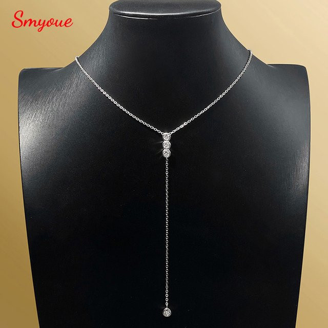 Smyoue Halskette, 925 Silber, Moissanit, Damen - Bild 1