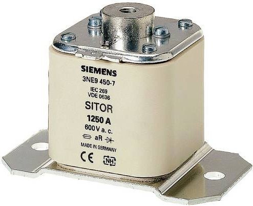 Siemens Sicherungseinsatz 1250A 600V 3er-Pack Weiß - Bild 1
