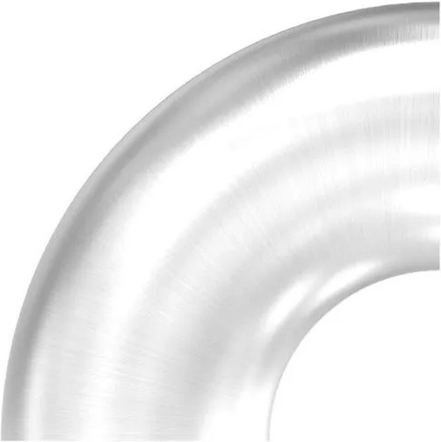 FeNau Schweißbogen aus V2A Edelstahl in Silber, Ø 42,4 mm x 2,0 mm, 90 Grad geschliffen - Bild 1