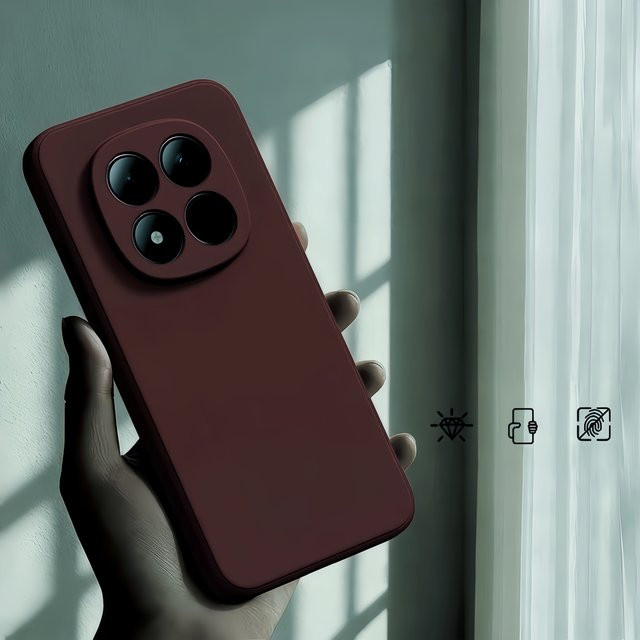 Stoßfeste Schutzhülle aus flüssigem Silikon für Xiaomi Redmi Note 15 14 13 PRO Plus 4G 5G in Rot - Bild 1