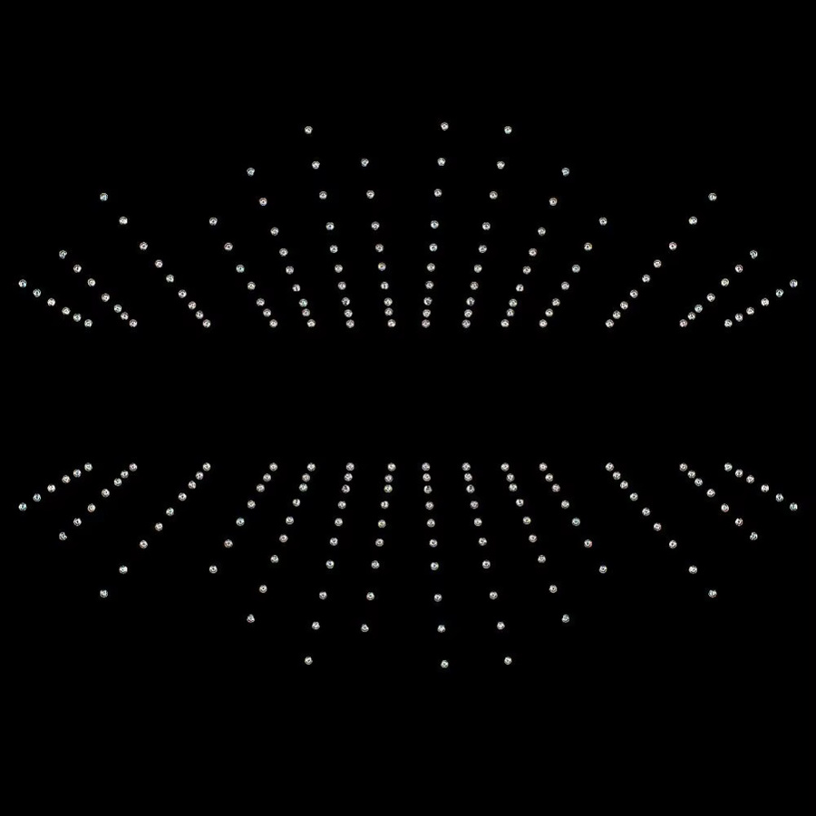 12er-Set Glitzer-Strass-Aufnäher zum Aufbügeln in Transparent mit runden Hotfix-Punkten zur Verzierung deiner Kleidung - Bild 2