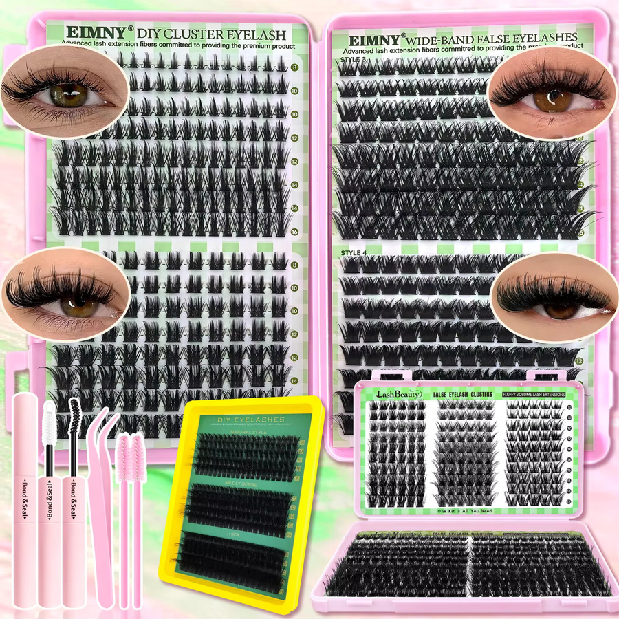 Eimny Wimpernverlängerungsset, 450-teilig, Multi-Style - Bild 2