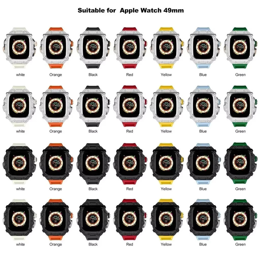 FancyWrist Modifikationskit für Apple Watch Ultra, Edelstahl, Silber, Kristall - Bild 6