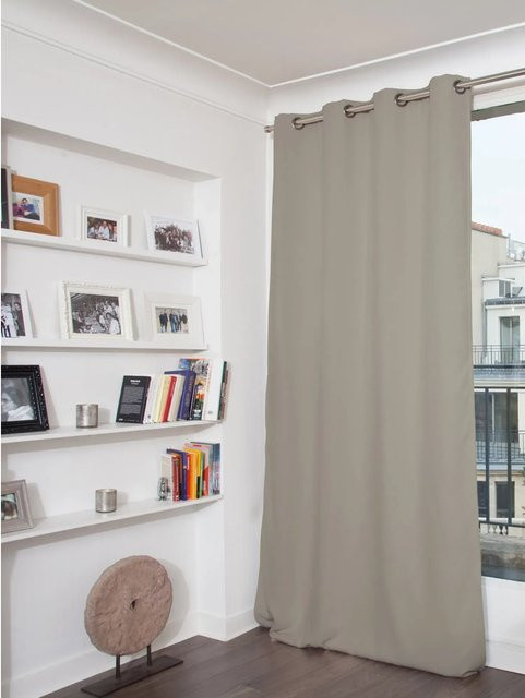 Moondream Wärmeschutzvorhang als Ösenschal in Taupe, thermoisolierend und verdunkelnd, Höhe: 260 cm, Breite: 145 cm - Bild 1
