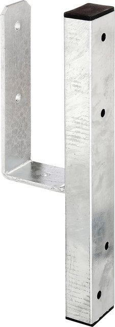 GAH Alberts U-Pfostenträger aus Stahl, feuerverzinkt, Farbe: Silber, Breite: 91 mm, Höhe: 230 mm, Tiefe: 410 mm - Bild 1