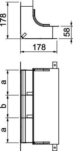 OBO Bettermann Bogen B: 350,00 mm, H: 58,00 mm - Bild 1