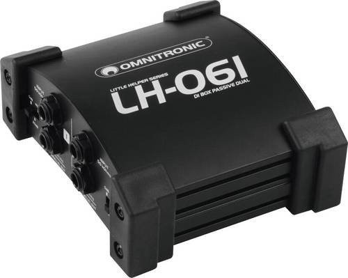 Omnitronic LH-061 PRO Passive 2-Kanal-DI-Box und Splitter in Schwarz - Bild 1
