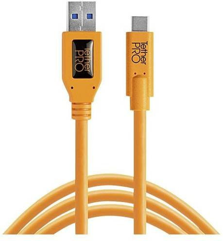 Tether Tools USB-C auf USB-C Kabel in Orange, Länge: 4,6 m, CUC3215-ORG - Bild 1
