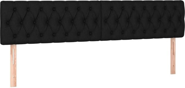 Set aus 2 Kopfteilen vidaXL in Schwarz aus Stoff und Lärchenholz, B/H: 90 x 78/88 cm - Bild 1