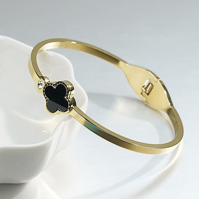 Huishan Armband, Titan, Gold, Schwarz, Diamant, Zirkonia, Damen - Bild 1