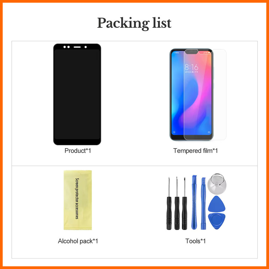 Xiaomi Redmi 5 Plus LCD Display Digitizer Rahmen Touch Screen Ersatzteil in Schwarz oder Weiß - Bild 6