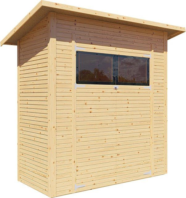 Bertilo Gerätehaus Pent Modern in Natur mit Doppeltür, FSC-zertifiziert, B: 208 cm, T: 103 cm - Bild 1