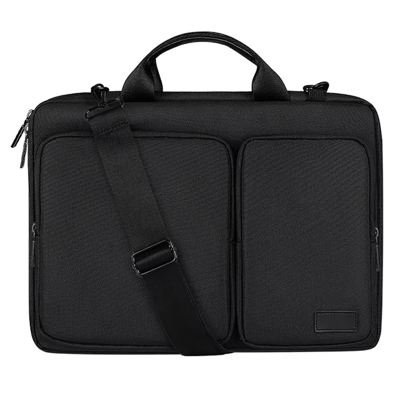 KOJESHUN Laptop-Handtasche in Schwarz als Schutzhülle für MacBook Pro, Xiaomi, Dell, HP und Lenovo für 14 bis 15,6 Zoll als tragbare Schulter-Umhängetasche - Bild 6