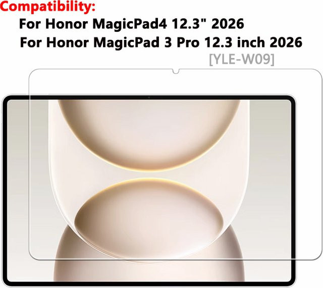 Honor MagicPad 12,3 Zoll Displayschutz aus gehärtetem Glas, kratzfeste Glasfolie für Honor MagicPad 4 und MagicPad 3 Pro, transparent - Bild 1