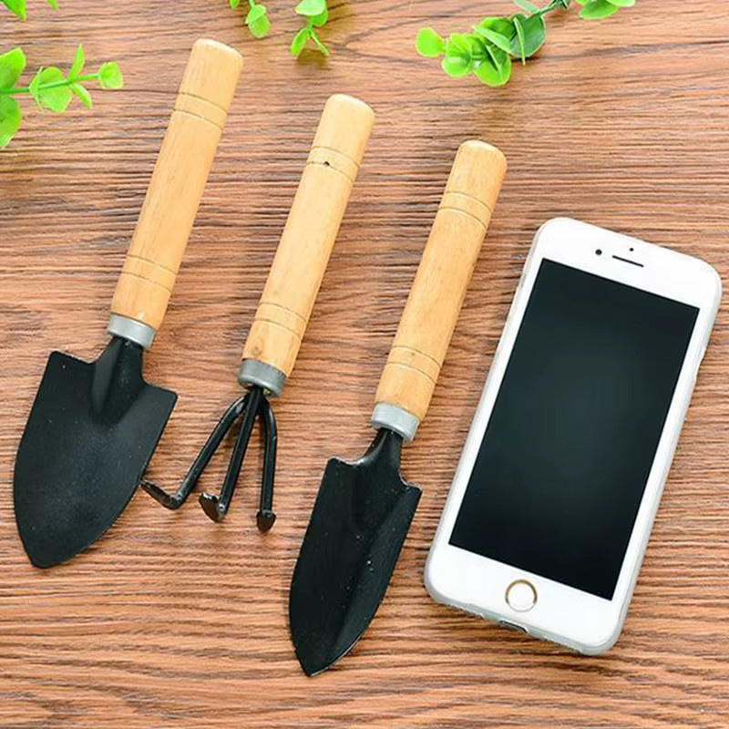 3-teiliges Garten-Handwerkzeug-Set mit Mini-Pflanzschaufeln zum Umtopfen und Graben für Indoor- und Outdoor-Pflanzen - Bild 5