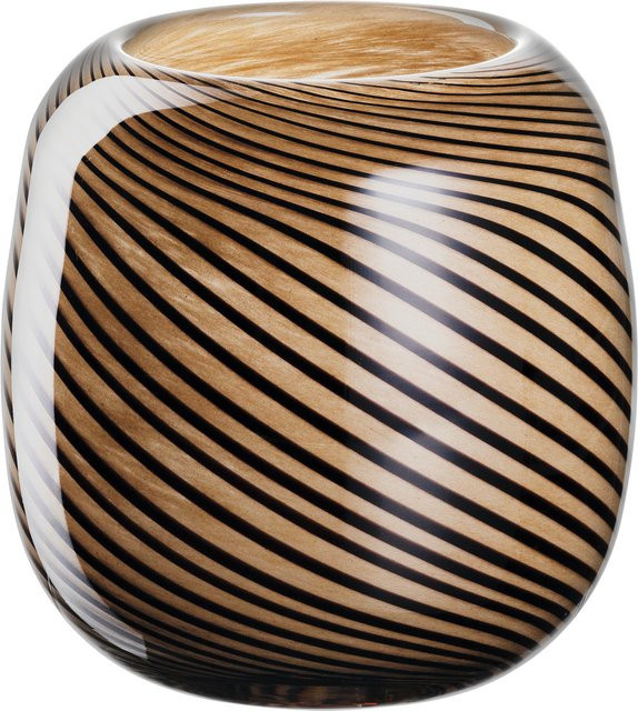 Vase Leonardo Filo Colori aus Glas in Braun und Multicolour, modern und gestreift, Höhe: 17,2 cm, Durchmesser: 16,0 cm - Bild 1