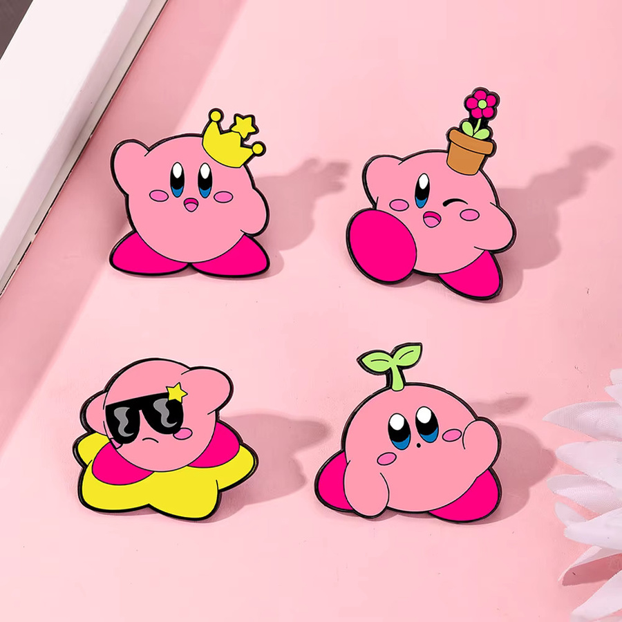Bandai 4er-Set Kirby Emaille-Anstecknadeln, Bunt, Damen - Bild 2