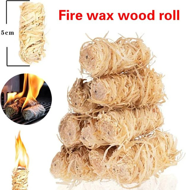 IQiuhike Natürliche Feueranzünder in Braun für Kamin, Lagerfeuer, Schornstein und Grill - Bild 1