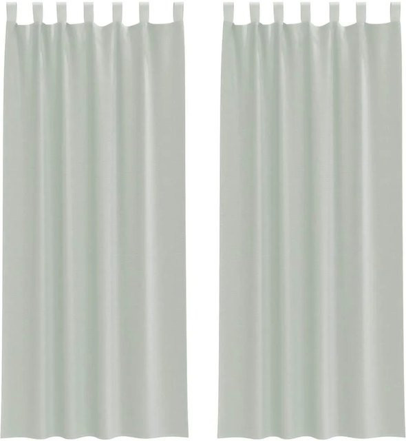 vidaXL Voile Vorhänge mit Schlaufen, 2er-Set, Hellgrau, B: 140 cm, H: 260 cm - Bild 1
