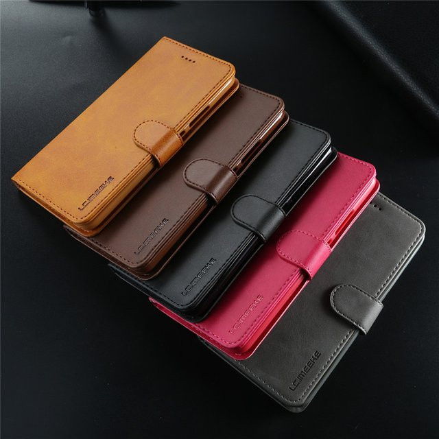 Leder Flip-Cover für Samsung Galaxy S21 S22 S23 S24 Plus S25 S26 Ultra und S20 FE in Schwarz - Bild 1