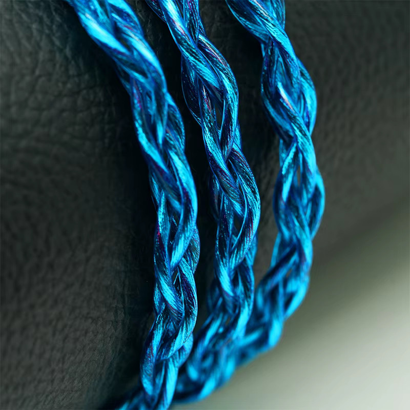 ivipQ A22 4-Core Kopfhörer-Upgrade-Kabel in Blau mit 2,5 mm, 3,5 mm und 4,4 mm symmetrischem Anschluss für MMCX, 0,78 mm 2Pin und QDC-Anschluss - Bild 2