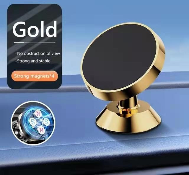 Magnetischer Autotelefonhalter Mango Event in Gold mit GPS-Unterstützung für iPhone, Samsung, Xiaomi und Huawei - Bild 1