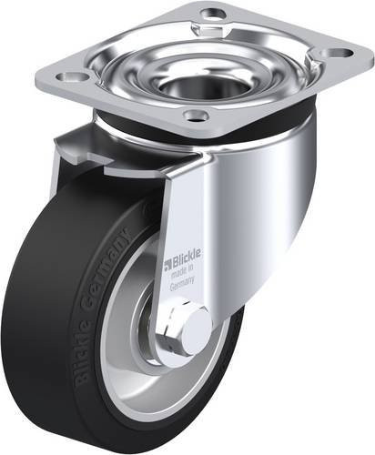 Blickle Lenkrolle LK-ALEV 100K-1 in Schwarz und Silber, Rad-Durchmesser: 100 mm, Tragfähigkeit: 200 kg - Bild 1