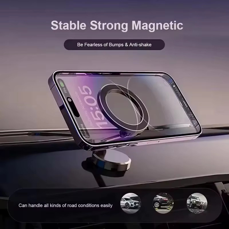 1080 MagSafe Autotelefonhalter Magnetische Handyhalterung für das Auto in Schwarz, kompatibel mit iPhone 17 16 Pro Max Plus - Bild 5