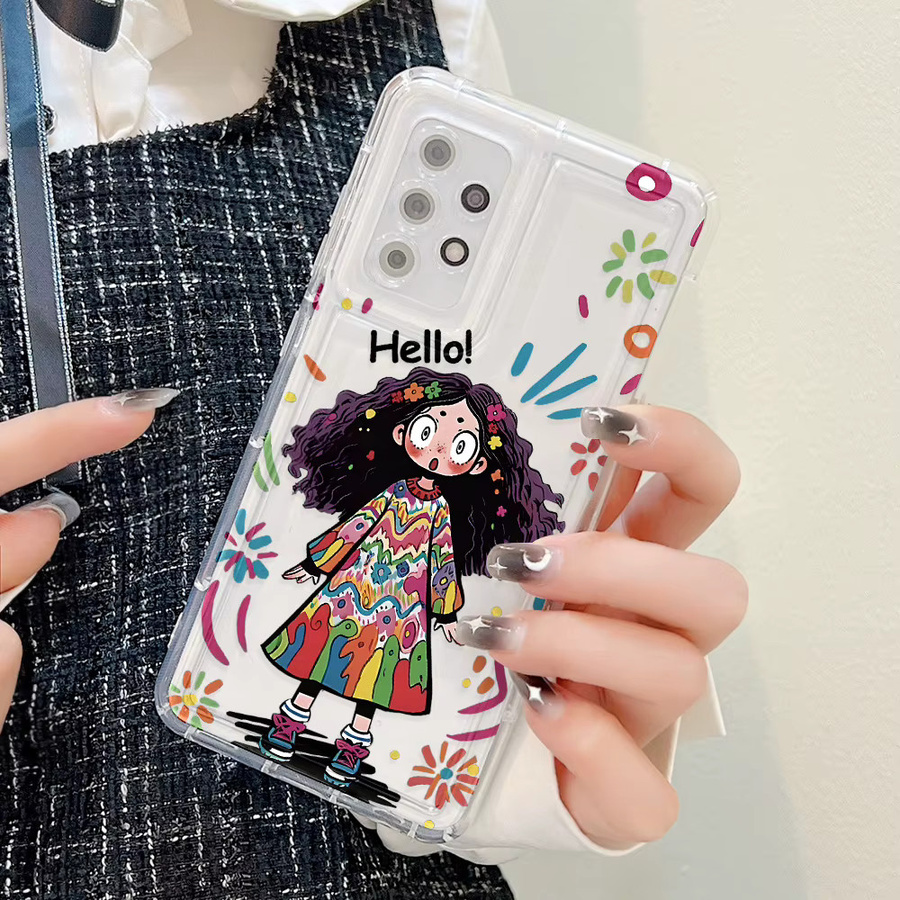 Silikon Schutzhülle für Samsung Galaxy S24 Ultra S23 Plus S22 S21 S20 FE A55 A54 A53 A52 A34 A33 A14 A13 A32 A24 A23 mit Cutouts für Mädchen - Bild 2