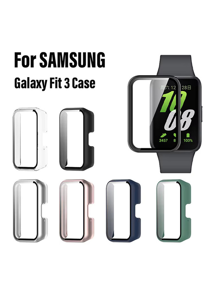 NEY Displayschutzfolie aus gehärtetem Glas und Schutzhülle aus hartem PC für Samsung Galaxy Fit 3 in Silber - Bild 7