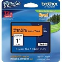 Brother TZe-B51 Schriftbandkassette in Signal-Orange mit schwarzer Schrift, Breite: 24 mm, Länge: 5 m - Bild 2