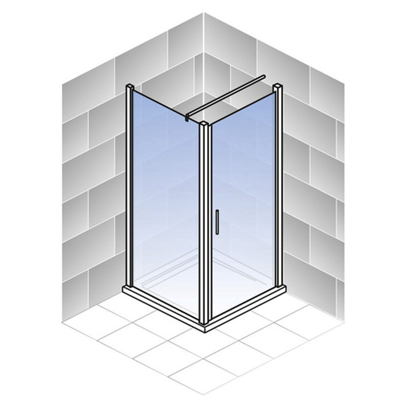 Schulte Eckdusche AlexaStyle 2.0 mit Drehtür und Seitenwand, Farbe Transparent, B/T/H: 90 x 90 x 192 cm - Bild 2