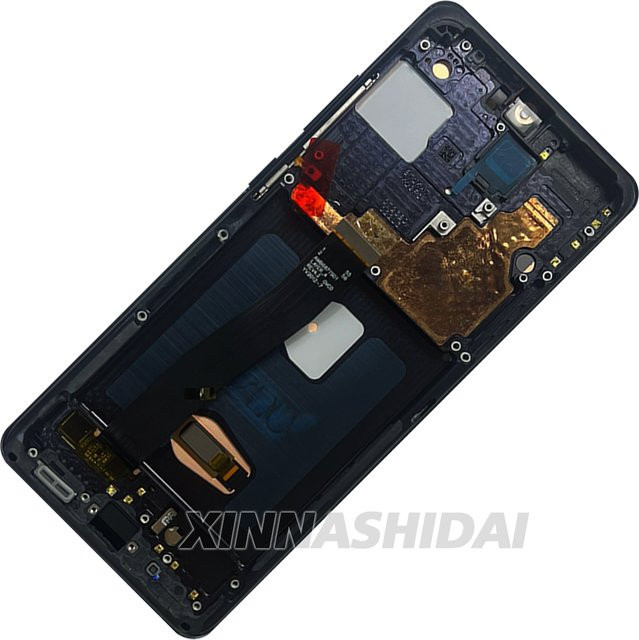 Samsung Galaxy S20 Ultra Ersatzdisplay Set mit LCD-Display, Touchscreen, Rahmen, Batterieabdeckung und Gehäuse in Schwarz - Bild 1