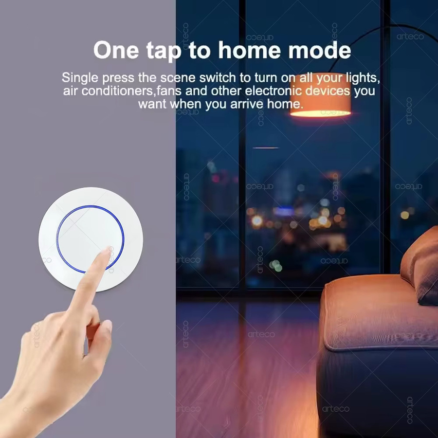 Tuya ZigBee Wireless Push Button Smart Scene Switch On Off Controller zur Automatisierung in Weiß - Bild 5