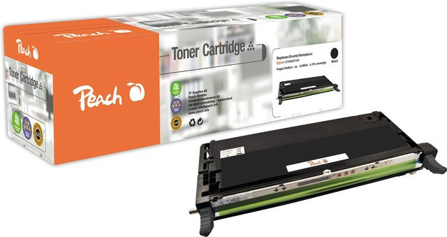 Peach E2800 Toner Schwarz ersetzt Epson C13S051161 für Epson Aculaser C 2800, C 2800 DN und C 2800 DTN (wiederaufbereitet) - Bild 1