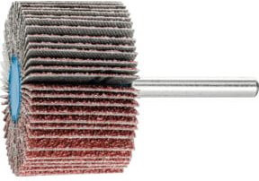 PFERD Korund Fächerschleifer A40 mit 50 mm Durchmesser und 6 mm Schaft Durchmesser für Feinschliff und Finish - Bild 1