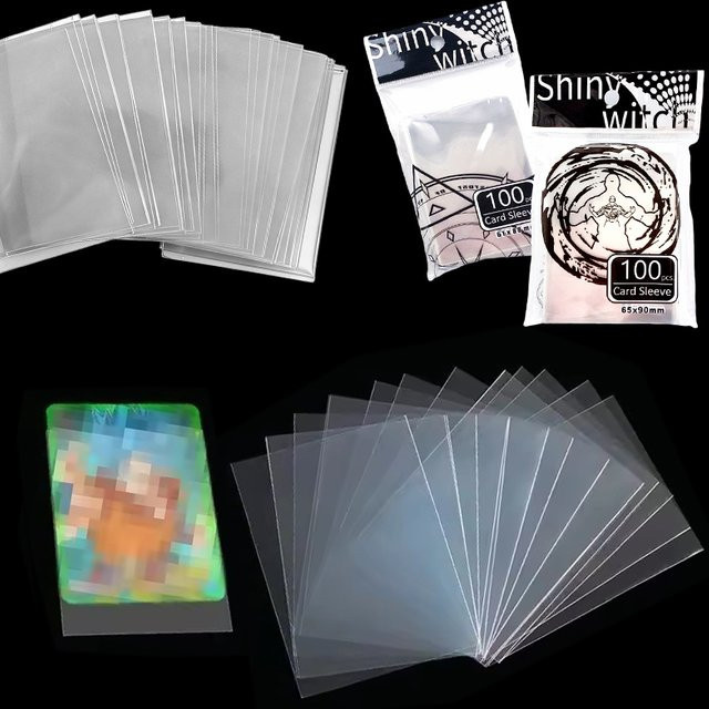 ZYF Kartenhüllen transparent aus Kunststoff, 3 Packungen à 100 Stück, 65 x 90 mm, Schutz für deine Spielkarten-Sammlung - Bild 1