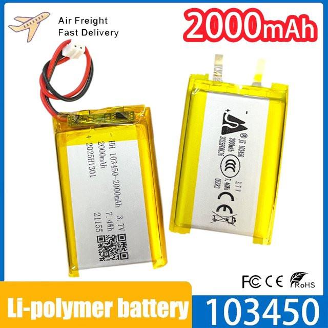 Robinella Lithium-Polymer-Akku 3,7 V 2000 mAh für GPS-Navigatoren und Kameras - Bild 1