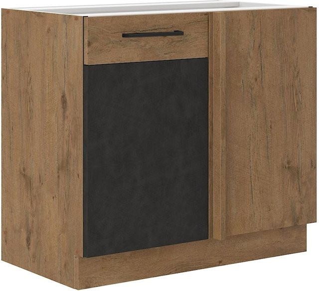 Vigo Eckunterschrank Lancelot Matera in Eiche und Grau, Breite: 105 cm, Tiefe: 60 cm - Bild 1