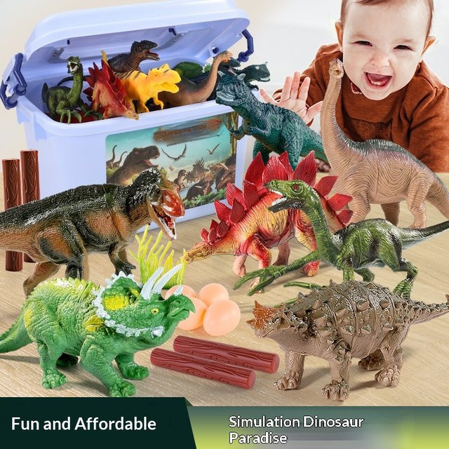 RTBXF Dinosaurier-Spielzeugset, Gummi, Dinosaurier, Tiere, Bunt / Mehrfarbig - Bild 1