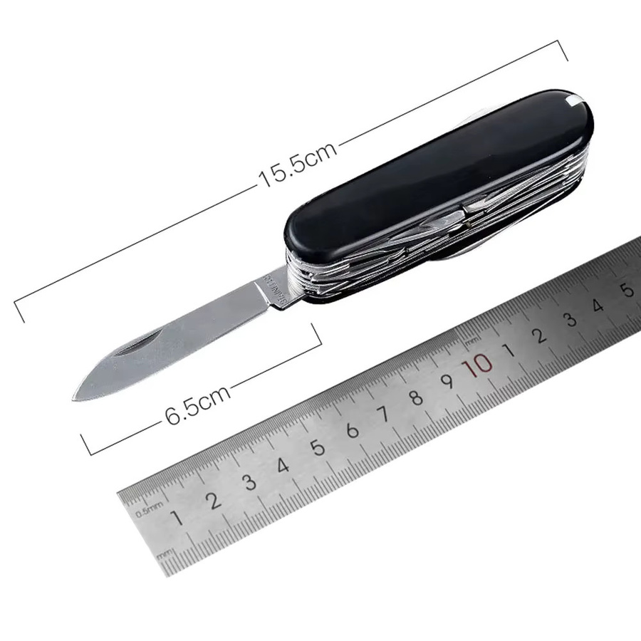 JIMIHOME Mini-Klappmesser Multitool in Schwarz mit 30 Funktionen für Outdoor und Camping - Bild 3