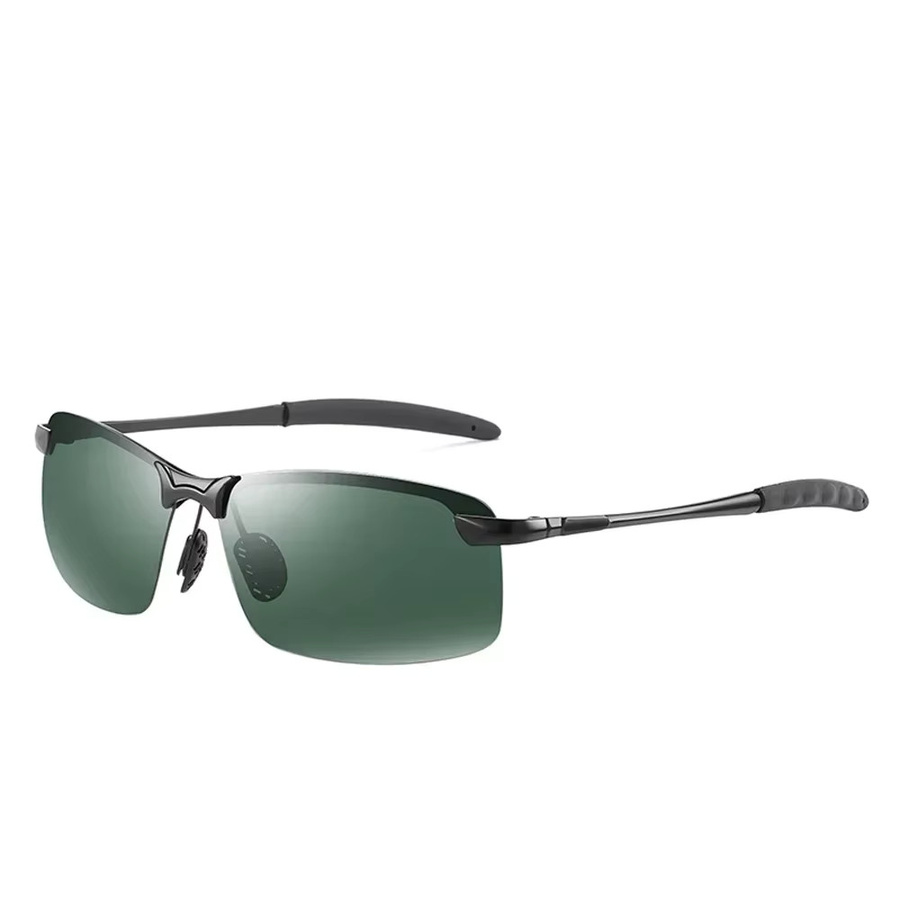 Polarisierte Sonnenbrille für Herren, rectangular, metal, black - Bild 1