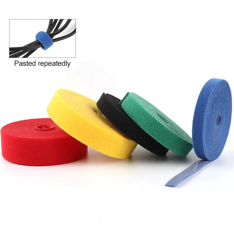 Wiederverwendbare Nylon-Kabelbinder zum Zuschneiden für Kabelmanagement und Kabelschutz, Farben: Weiß und Mehrfarbig, Länge: 5 m - Bild 2
