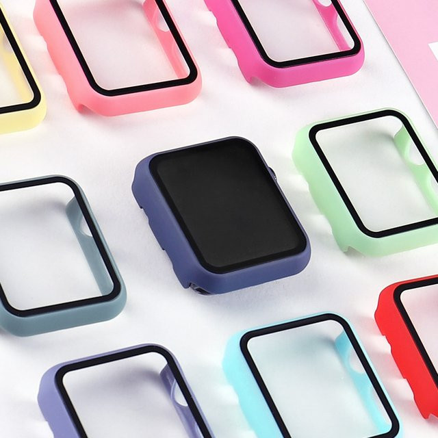 Apple Uhrenzubehör Displayschutzhülle, Gehärtetes Glas, Schwarz, Transparent - Bild 1