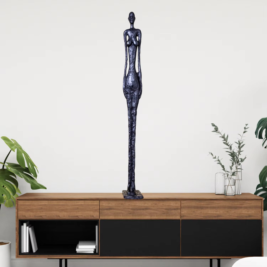 Relong Stehende Frau II Bronze Skulptur Abstraktes Kunsthandwerk Höhe: 70 cm - Bild 2