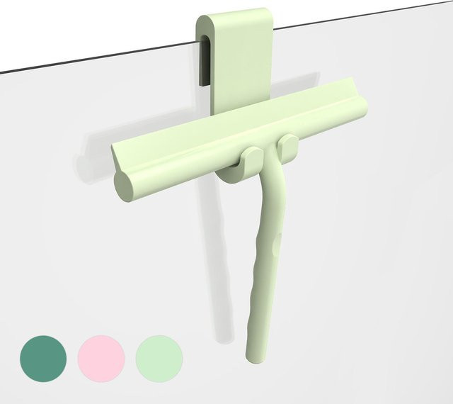 HomeHarmony Silikon Glaswischer in Grün mit patentiertem Design für Fenster, Duschen und Autos - Bild 1