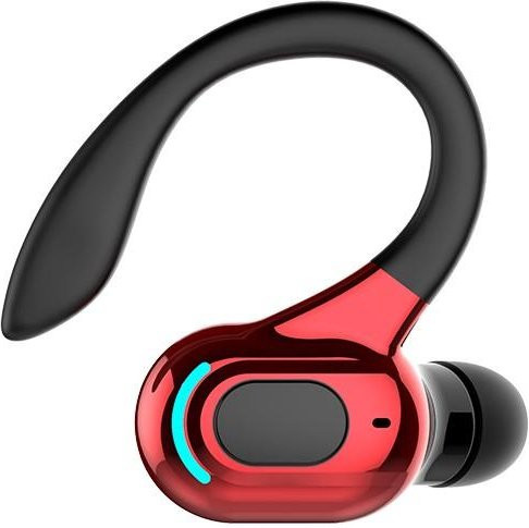 ZHENDUO M-F8 Bluetooth Business Headset mit Ohrbügel, kabellose In-Ear Kopfhörer für Sport und Autofahren, Rot - Bild 1