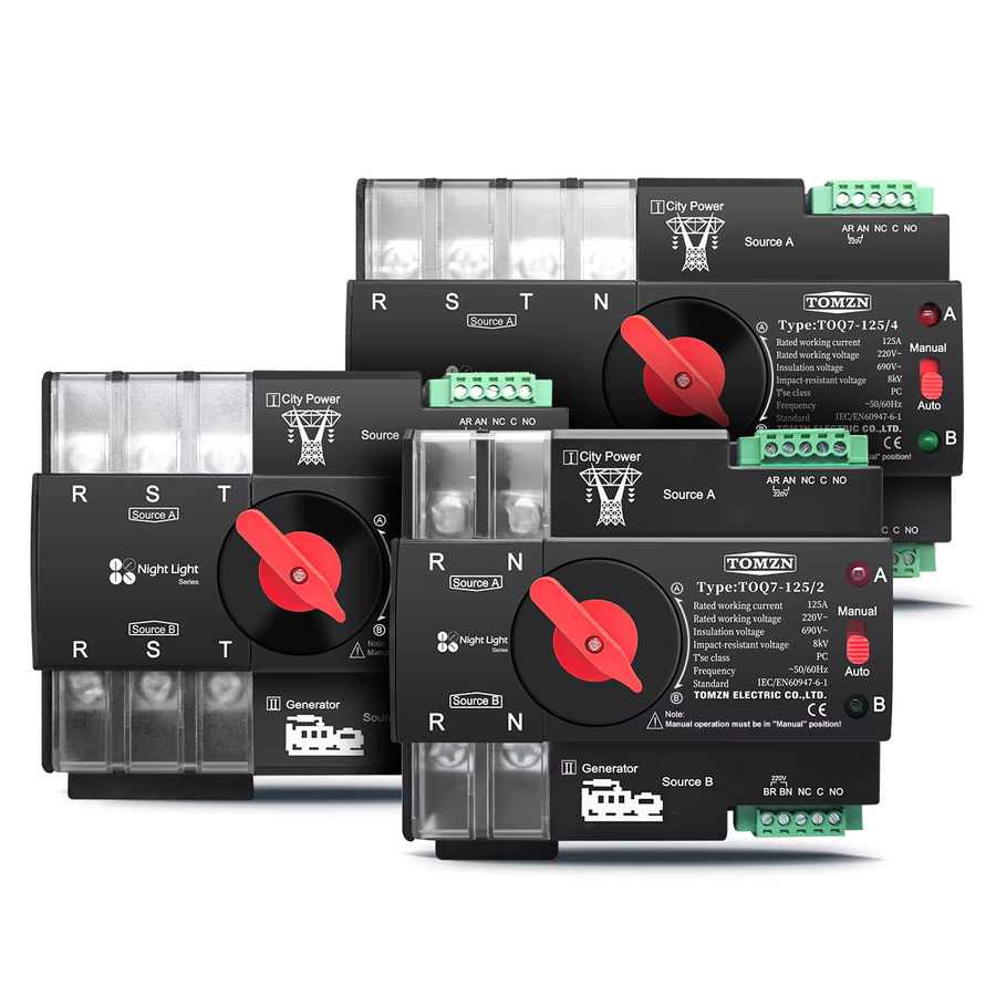 TOMZN Dual Power Automatic Transfer Switch ATS elektrischer Wahlschalter für DIN-Schiene 2P 3P 4P 230V - Bild 4